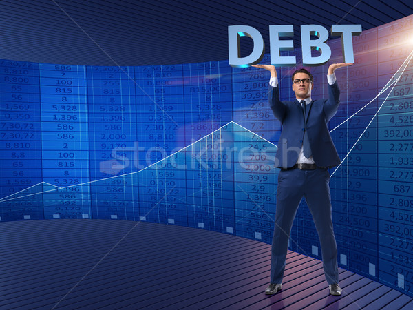 The businessman in debt business concept Stock photo © Elnur