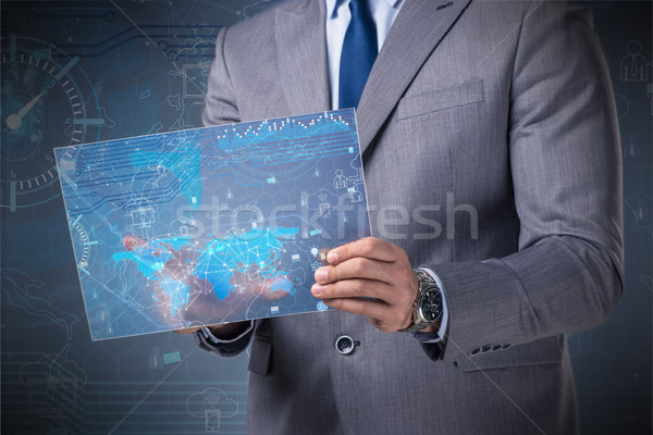 Data mining concept with businessman Stock photo © Elnur