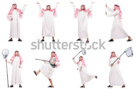Zdjęcia stock: Emiraty · człowiek · netto · odizolowany · biały · wiosną