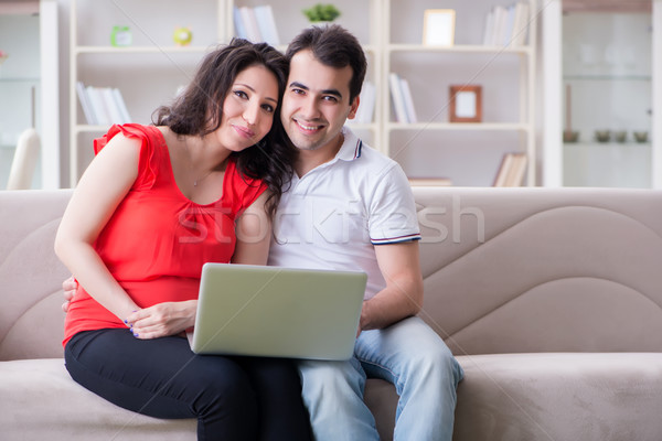 Young couple family expecting a baby Stock photo © Elnur