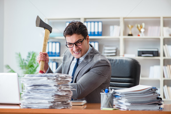怒っ 積極的な ビジネスマン オフィス 作業 デスク ストックフォト © Elnur