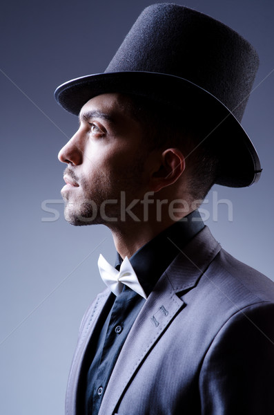 Imprenditore vecchio stile Hat uomo lavoro Foto d'archivio © Elnur