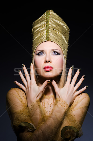 Young model in personification of egyptian beauty Stock photo © Elnur