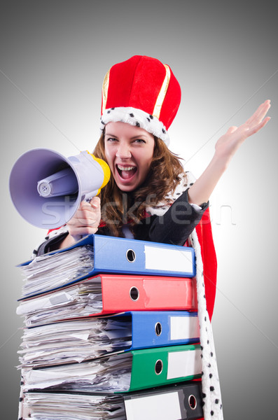 Woman queen in funny concept Stock photo © Elnur