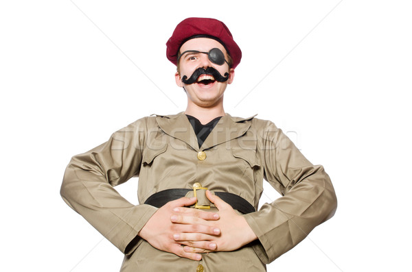 Funny soldier in military concept Stock photo © Elnur