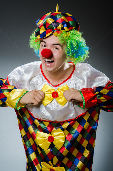 Funny clown humor uśmiech zabawy hat Zdjęcia stock © Elnur