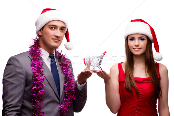 The pair in online christmas shopping concept Stock photo © Elnur