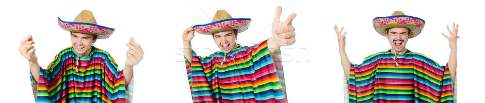 Spanish wearing sombrero in funny concept Stock photo © Elnur