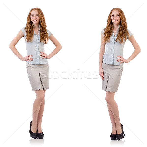 Pretty young employee isolated on white Stock photo © Elnur