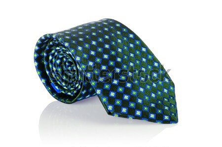 Stock photo: Elegant silk male tie ( necktie ) on white