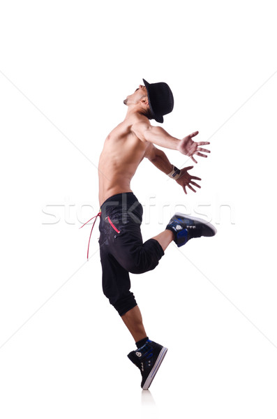 Ripped dancer isolated on the white Stock photo © Elnur