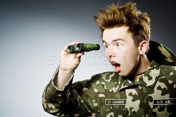 смешные солдата военных человека зеленый войны Сток-фото © Elnur