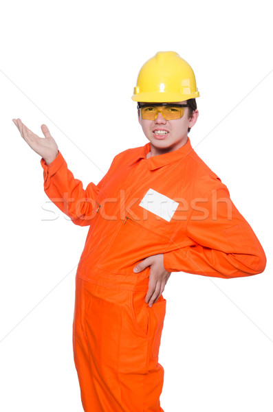 Industrial trabalhador isolado branco homem construção Foto stock © Elnur