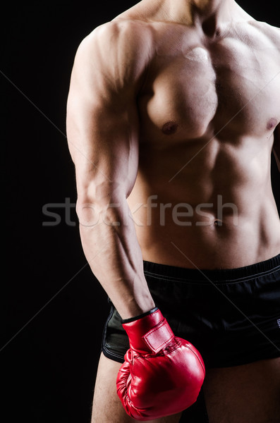 筋肉の 男 ボクシング 手 作業 スポーツ ストックフォト © Elnur