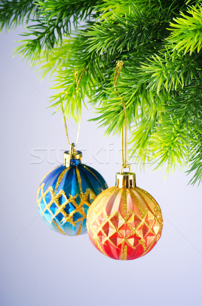 Weihnachten Dekoration Hintergrund Raum Ball Stock foto © Elnur