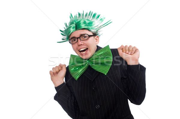 Funny man with mohawk hairstyle Stock photo © Elnur