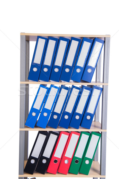 Many binder folders on the shelf Stock photo © Elnur
