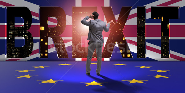 Businessman in Brexit concept - UK leaving EU Stock photo © Elnur