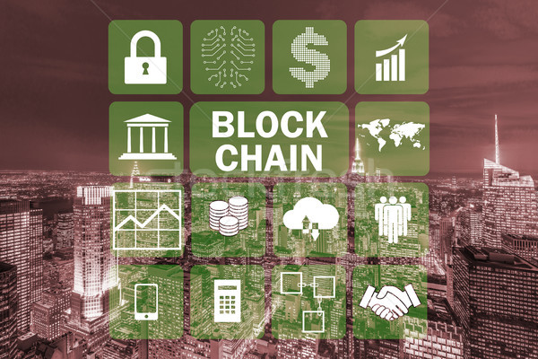 Blockchain concept in database management Stock photo © Elnur