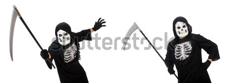 Räuber tragen isoliert weiß Mann gun Stock foto © Elnur