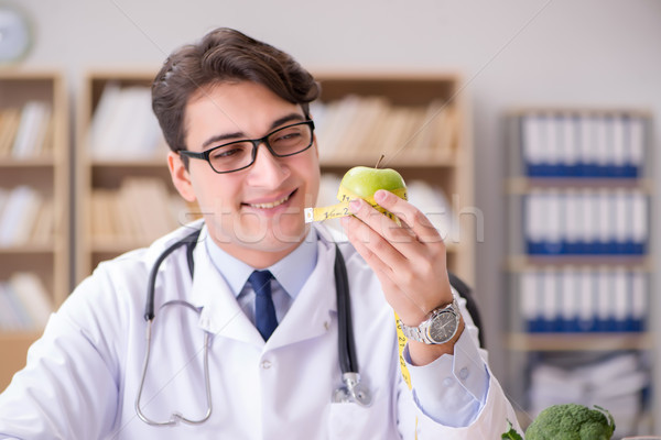 Scientist studying nutrition in various food Stock photo © Elnur