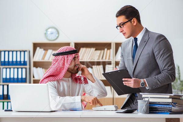 Diverse business concept with arab businessman Stock photo © Elnur