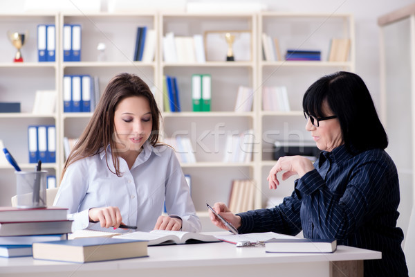 The young student and teacher during tutoring lesson Stock photo © Elnur