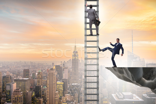 Business unethical competition concept with businessmen Stock photo © Elnur