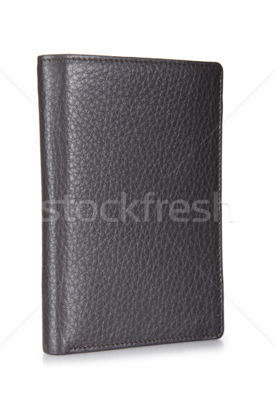 Deri cüzdan yalıtılmış beyaz arka plan finanse Stok fotoğraf © Elnur