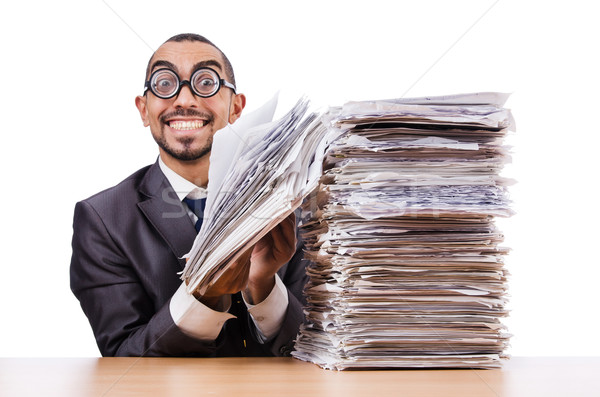 Man with too much work to do Stock photo © Elnur