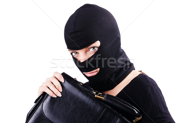 Industrial espionage concept with person in balaclava Stock photo © Elnur