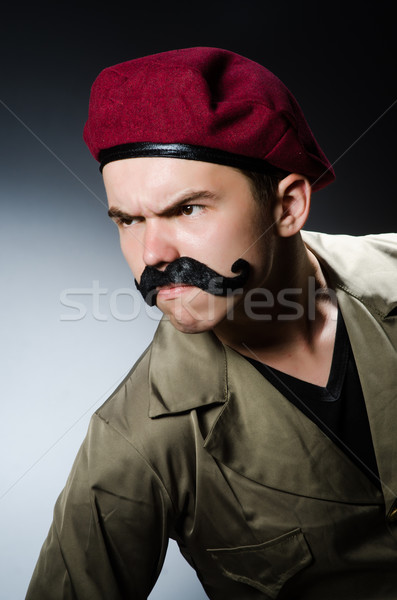 Divertente soldato militari uomo sfondo sicurezza Foto d'archivio © Elnur