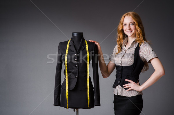 Foto stock: Mujer · sastre · de · trabajo · nuevos · vestido · moda