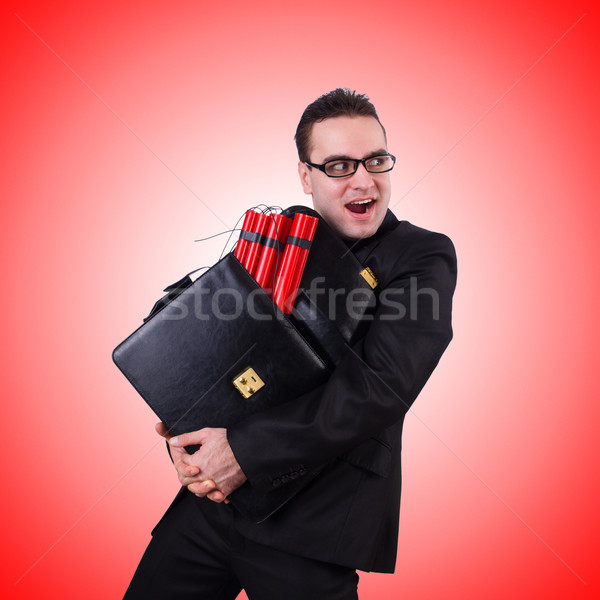 Businessman with dynamite isolated on white Stock photo © Elnur