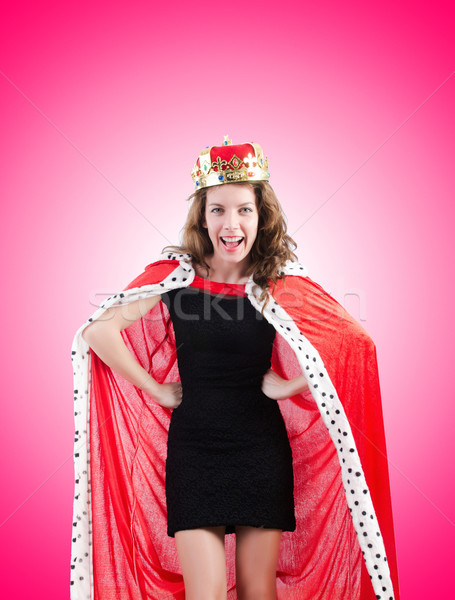 Nő királynő vicces munka üzletember igazgató Stock fotó © Elnur
