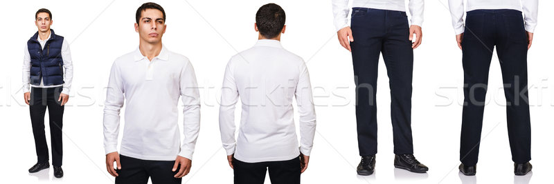 若い男 ファッション 孤立した 白 男 ボディ ストックフォト © Elnur
