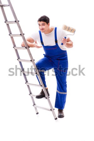 The funny repairman with tools isolated on white Stock photo © Elnur