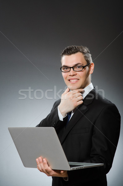 Férfi laptop üzletember üzlet munka diák Stock fotó © Elnur
