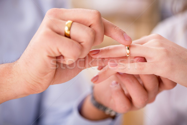 Genç aile evlilik boşanma düğün gelin Stok fotoğraf © Elnur