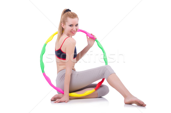 Nő hulahopp karika lány szexi test egészség Stock fotó © Elnur