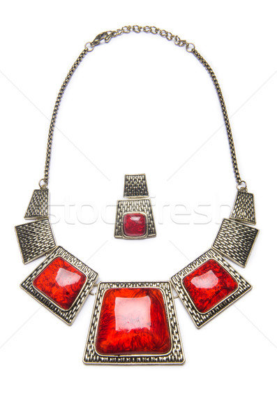 Nice necklace isolated on the white Stock photo © Elnur