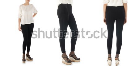 Woman with tall legs isolated on white Stock photo © Elnur