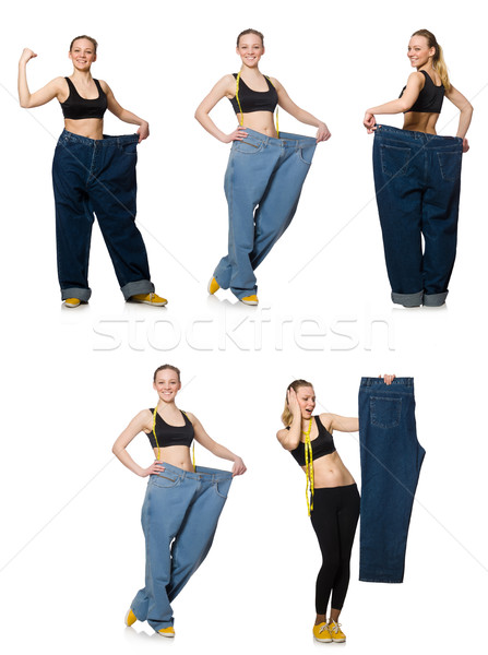 Composite photo of woman in dieting concept Stock photo © Elnur