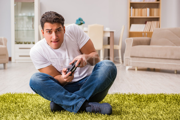 Man addicted to computer games Stock photo © Elnur