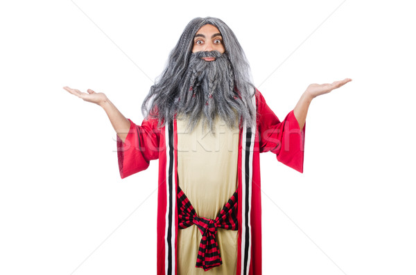 Old wizard isolated on the white background Stock photo © Elnur