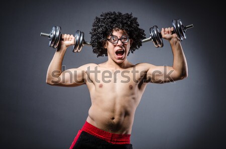 Man zwaard gezicht verf sport achtergrond Stockfoto © Elnur