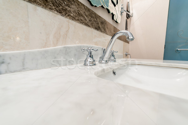Modern elegant sink in bathroom Stock photo © Elnur