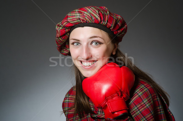 Nő ruházat box lány sport fitnessz Stock fotó © Elnur