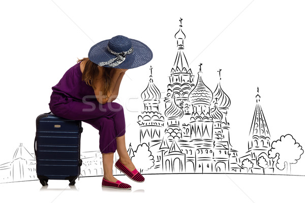 Young girl in concept of tourism to Russia Stock photo © Elnur