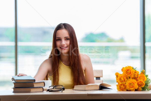 Young woman preparing for school exams Stock photo © Elnur